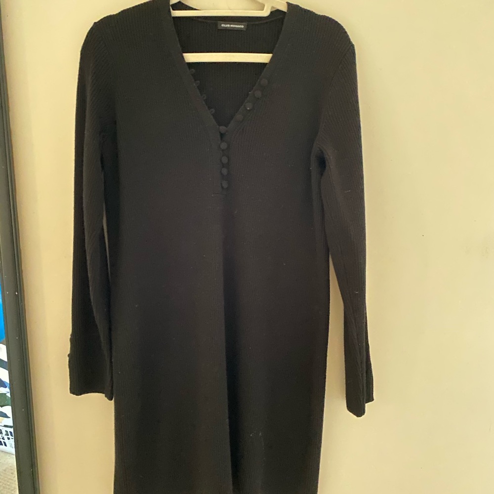 Club Monaco black sweater dress